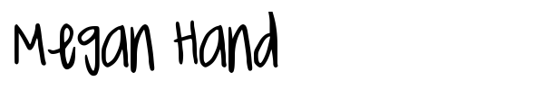 Megan Hand font preview